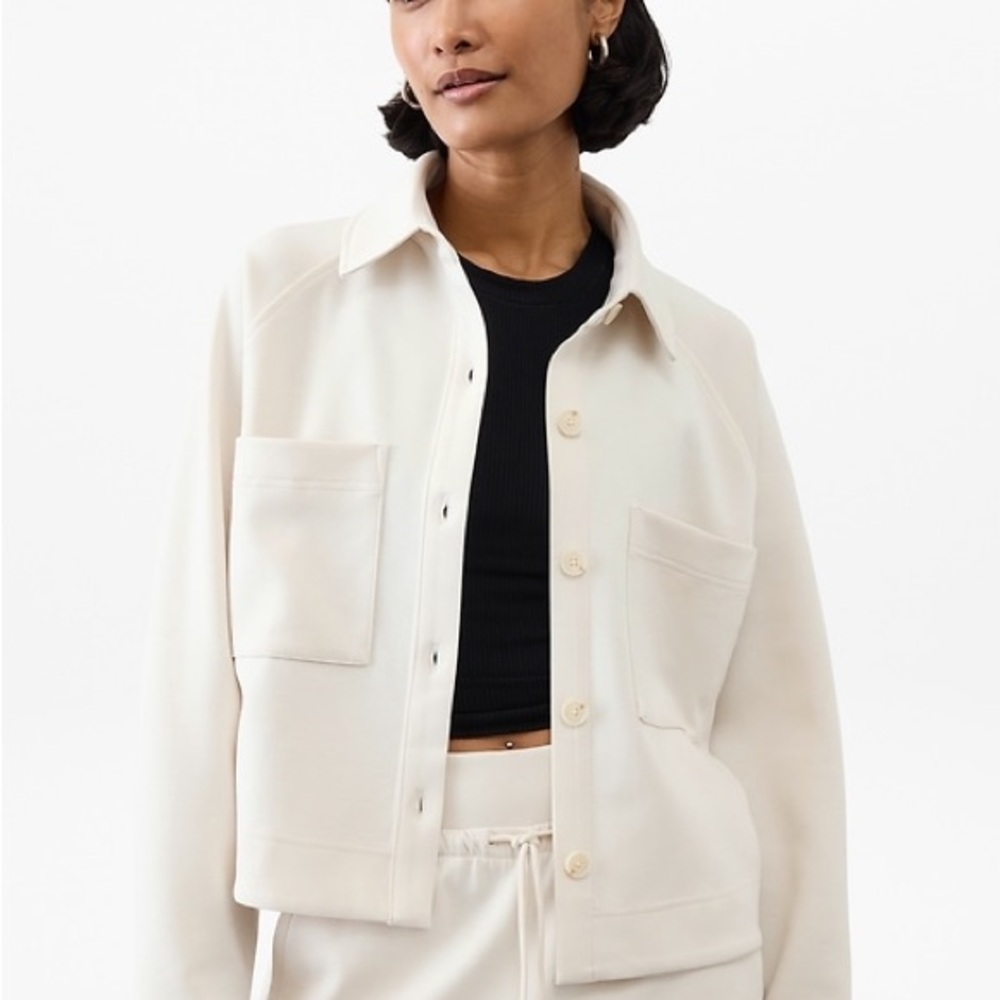 Athleta Cream Utility Jacket